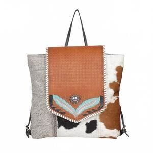 NEW MYRA BAGS women's calentivay backpack in brown multi